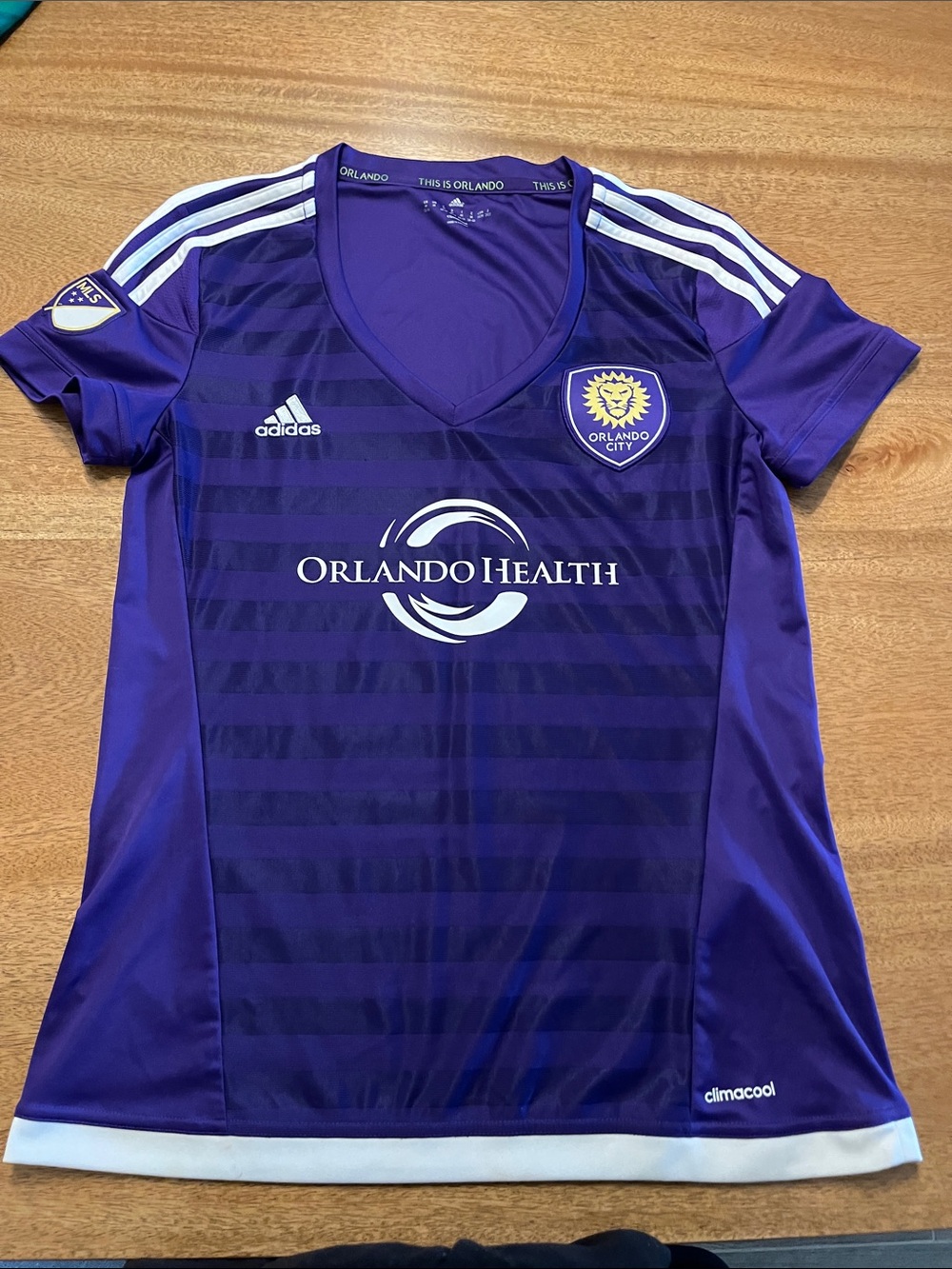 adidas Orlando City Purple Kids Soccer Jersey with White Accents